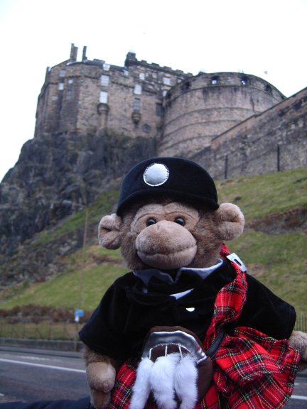 It's me Franny below Edinburgh Castle