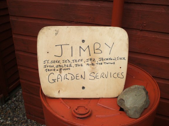 Jimby gets a signwriter in.