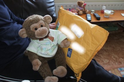 Jimby gets a parcel from E Bay