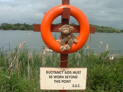 jimby with a Bouy at Swarkestone Sailing Club