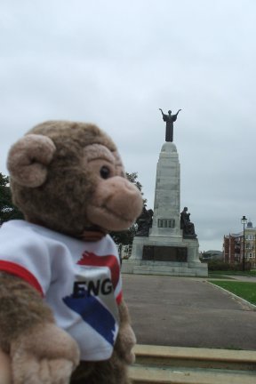 Back in St Anne's and a statue in the gardens