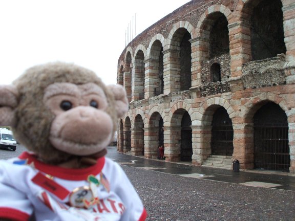 The Arena almost in the centre of Verona. Think who must have walked around here hundreds of years ago.