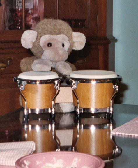 Ross gets to play the Bongo Drums